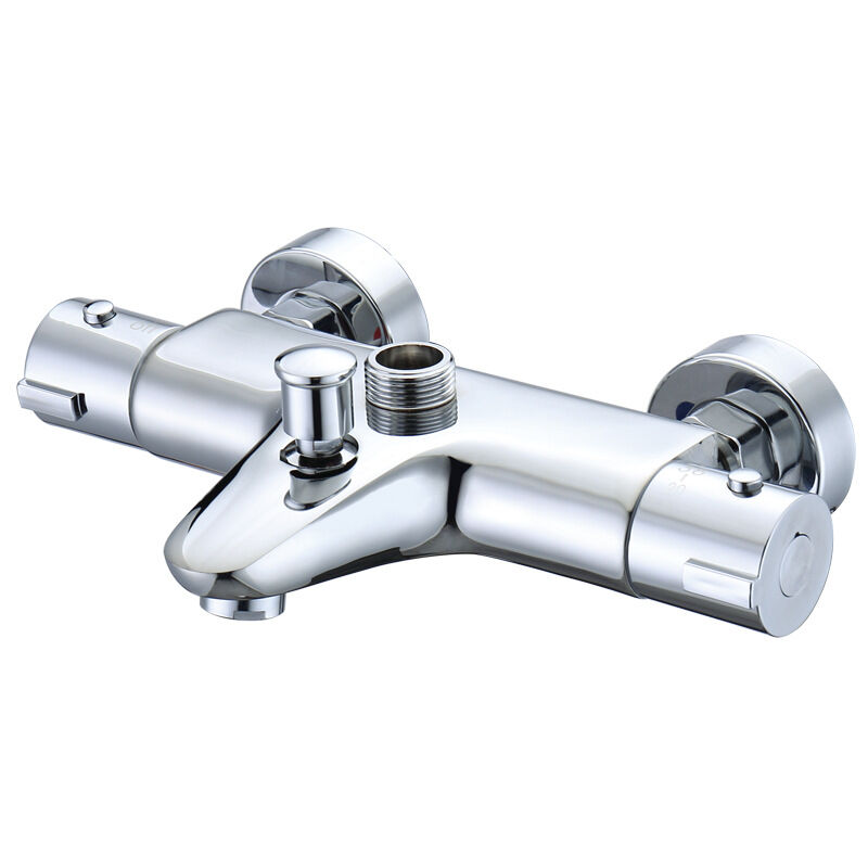 Mitigeur Baignoire Thermostatique,avec Bouton de SéCurité à 38 °Mitigeur Thermostatique Bain Douche,Robinet Thermostatique pour
