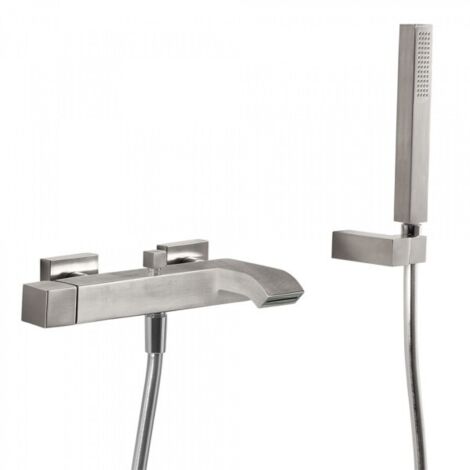 Mitigeur bain avec cascade Acier CUADRO COLORS - TRES 5071700203