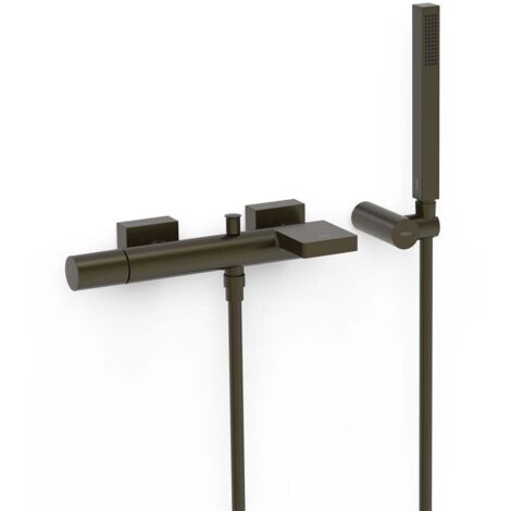 Mitigeur bain avec cascade Noir métallisé brossé - TRES 21117001KMB
