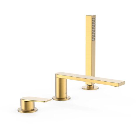 Mitigeur bain d’étagère Bec 180 mm Or Mat 24K - TRES 21116101OM