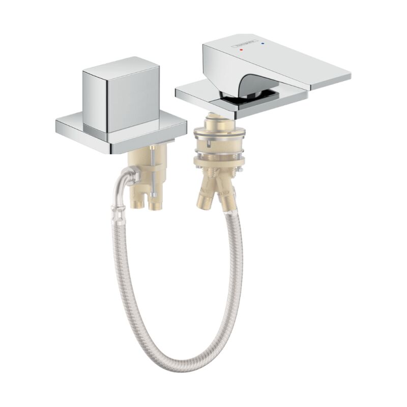 Mitigeur bain douche 2 sorties poignée manette Hansgrohe Metropol chromé + corps encastré