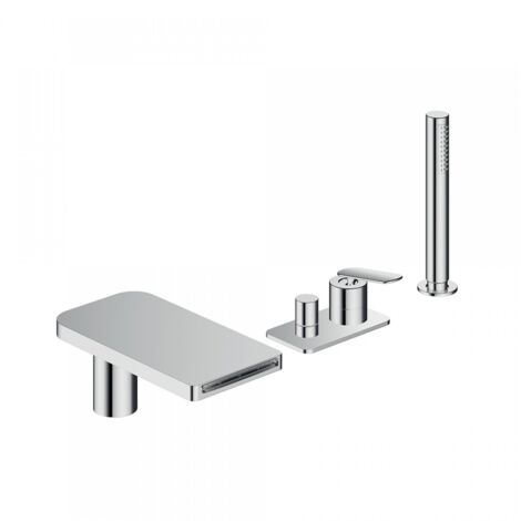 Mitigeur bain douche 4 trous sur gorge Chromé FOIL - CRISTINA ONDYNA FL18151