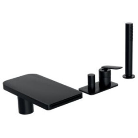 Mitigeur bain douche 4 trous sur gorge Noir Mat FOIL - CRISTINA ONDYNA FL18113