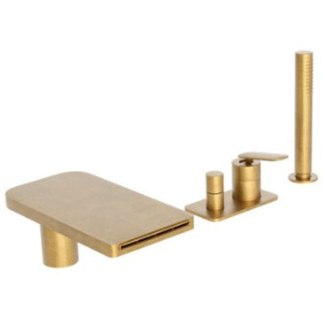 Mitigeur bain douche 4 trous sur gorge Or Brossé FOIL - CRISTINA ONDYNA FL18196P