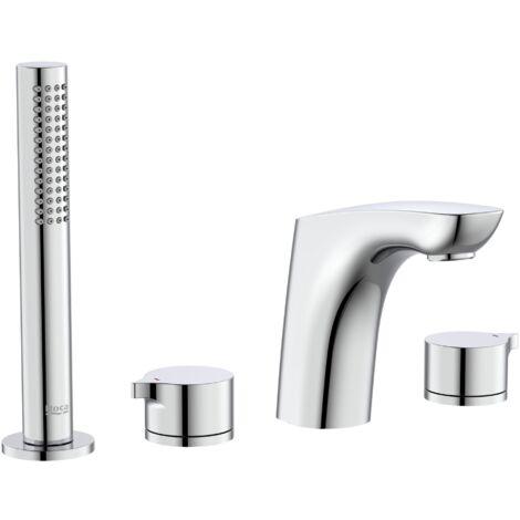 Mitigeur bain/douche à deux poignées avec bec de 130 mm INSIGNIA - ROCA