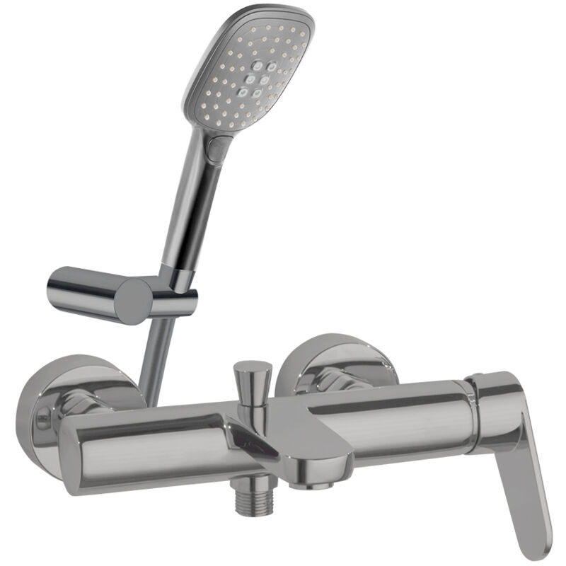 Mitigeur bain-douche avec ensemble de douche alexia Q3 Nickel Brossé - 360501Q3NC