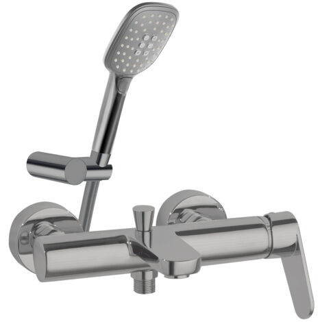 Mitigeur bain-douche avec ensemble de douche ALEXIA Q3 Nickel Brossé - 360501Q3NC
