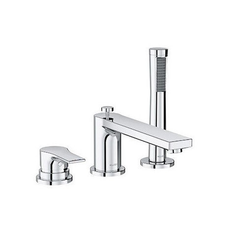 mitigeur bain-douche et douche 3 trou s, chroméé