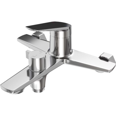 Mitigeur bain-douche Granitan Nave chromé avec raccord pour douchette - entraxe 150 mm