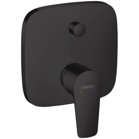 Mitigeur bain-douche HG à encastrer Talis E finition noir mat avec combinaison de sécurité.