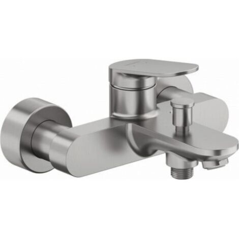 Mitigeur bain douche mécanique DURAVIT Wave inox brossé