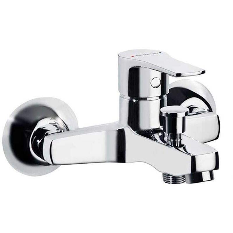 Mitigeur bain-douche mural Chromé titanium nf avec inverseur
