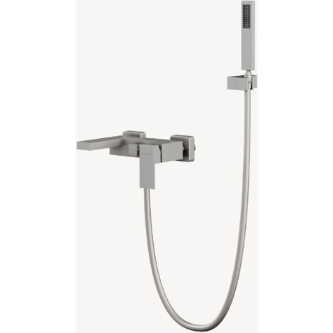 Mitigeur bain-douche mural Nickel brossé - Sirius