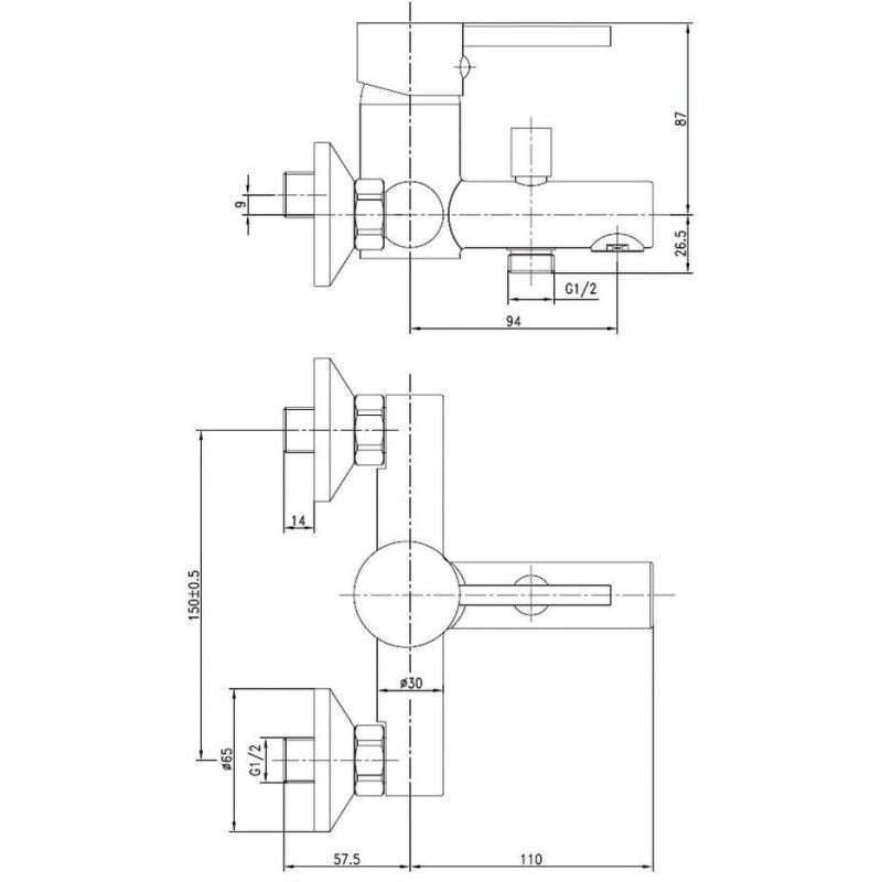 Garis - Mitigeur bain-douche ondys R01-41040OD