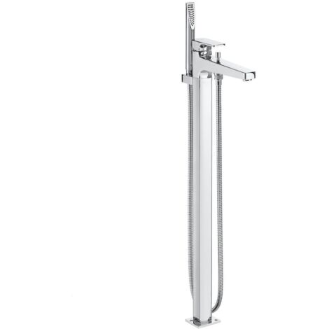 Mitigeur bain-douche sur colonne L90 avec flexible et douchette - Chromé - Roca - A5A2701C00