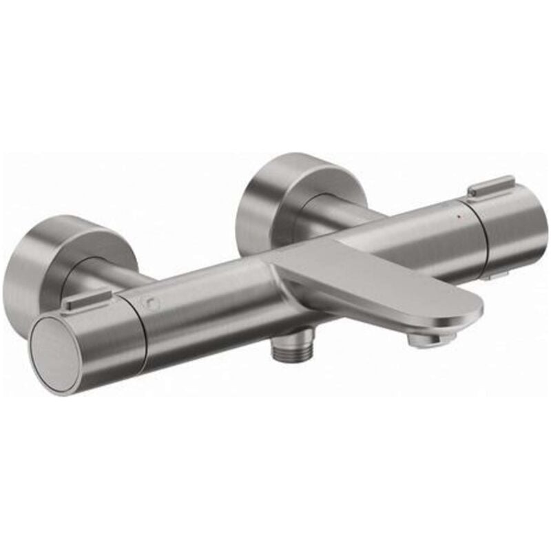 Duravit - Wave - Mitigeur thermostatique de baignoire, inox brossé WA5220000070