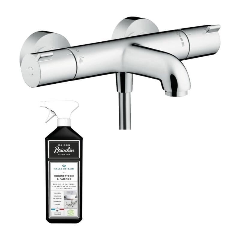 Mitigeur bain douche thermostatique Hansgrohe Ecostat 1001 cl chromé + nettoyant Briochin