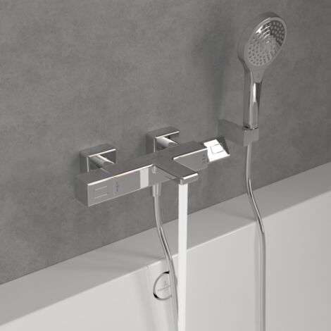 Mitigeur bain douche thermostatique VILLEROY ET BOCH Universal carré Chrome