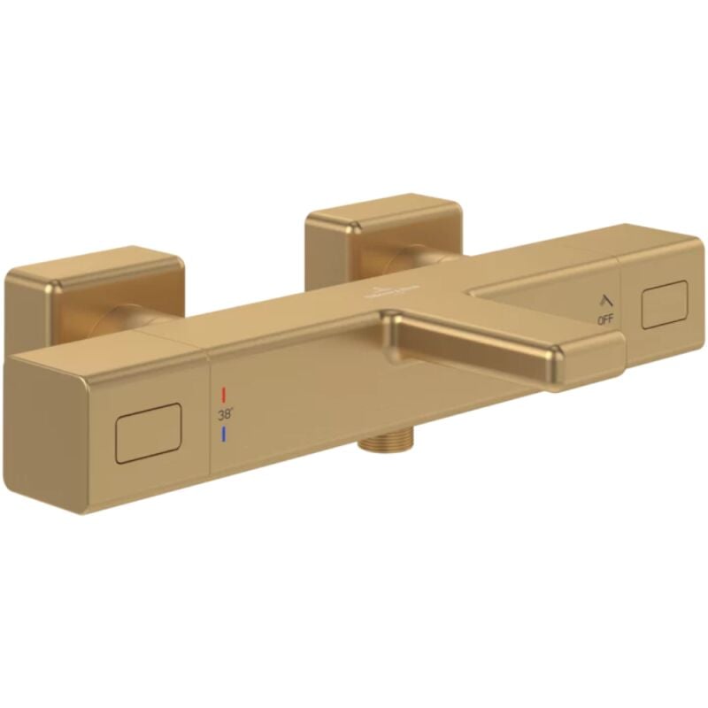 Villeroy&boch - Mitigeur bain douche thermostatique villeroy et boch Universal carré Or brossé