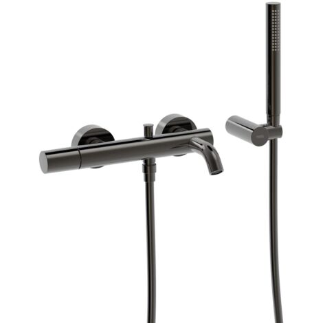 Mitigeur bain Douchette à main anticalcaire avec support orientable et flexible - TRES 26117001KM