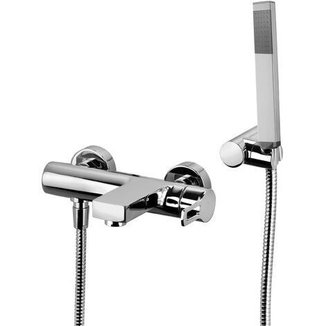Mitigeur bain externe de couleur noire avec bec carré Paffoni Ringo RIN023NO  Noir mat - RINGO