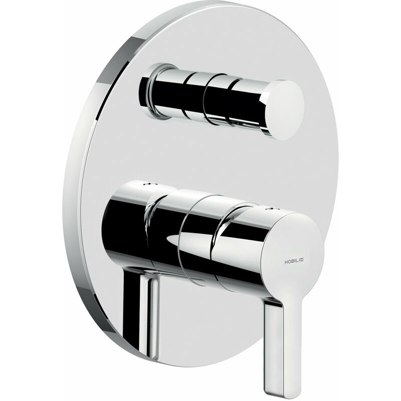 Series Lira Mitigeur de douche encastré 2 voies LR116100/ECR Chromé - Laiton - Nobili