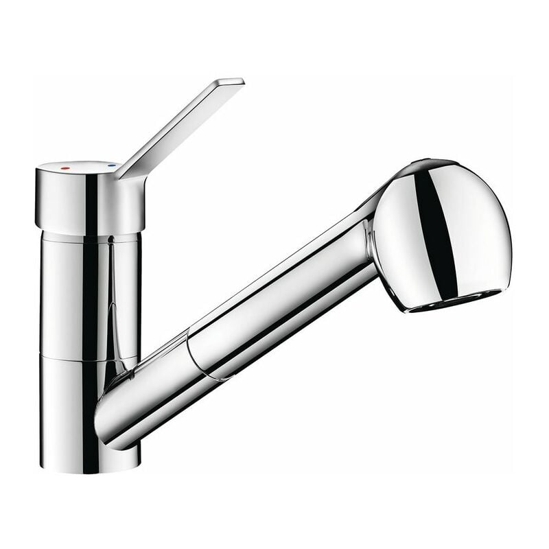 Delabie - Mitigeur évier bec orientable douchette extractible H.105 manette pleine