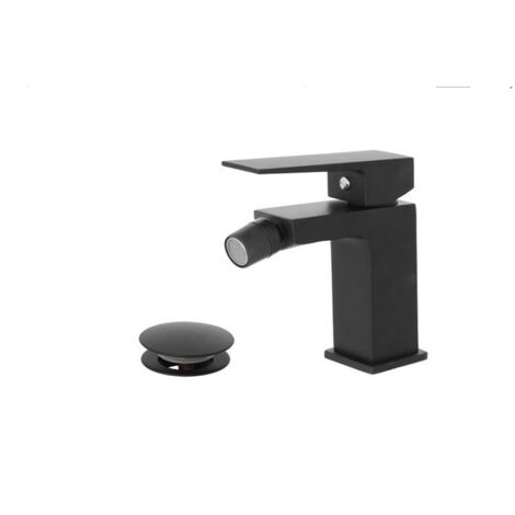 Mitigeur Bidet Acier Série QUATRA Noir Mat