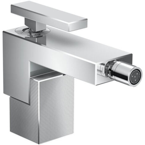 mitigeur bidet, bonde push-open, coupe diamant chroméé