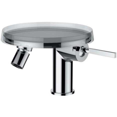 Mitigeur bidet KARTELL avec disque décoratif LAUFEN chromé transparent
