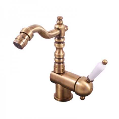 Mitigeur bidet LABE à poser en laiton bronze avec poignée en céramique