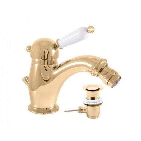 Mitigeur bidet LABE avec siphon en laiton doré