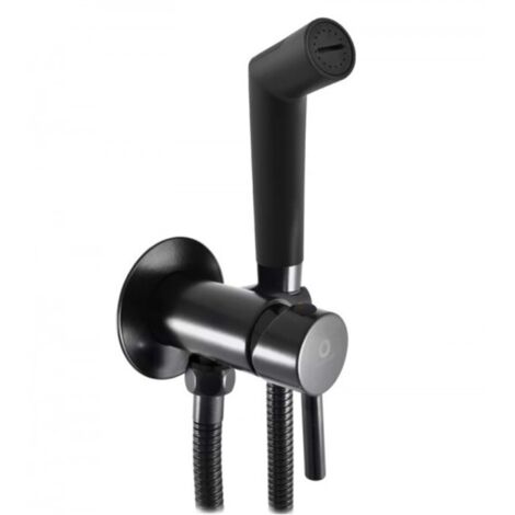 Mitigeur bidet ou WC encastrable SEINA avec douchette en laiton noir mat