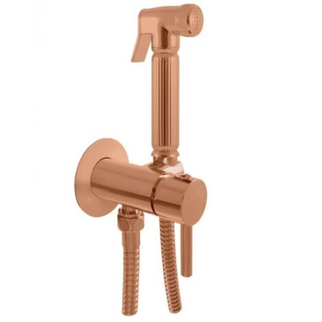Mitigeur bidet ou WC encastrable SEINA avec douchette en laiton rose gold brossé