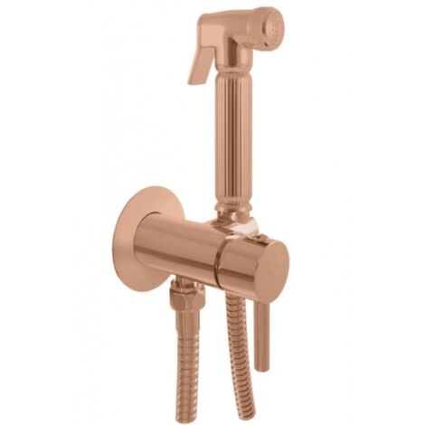 Mitigeur bidet ou WC encastrable SEINA avec douchette en laiton rose gold poli