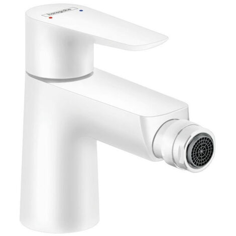 mitigeur bidet,avec tirette et vidage blanc mat