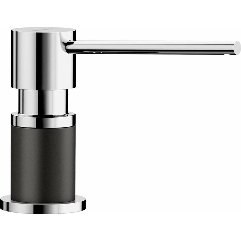 Accessoires - Distributeur de savon Lato, noir / chrome 526177 - Blanco