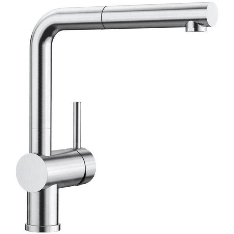 Blanco Linus S - Mitigeur d'évier avec bec extractible, acier 526242