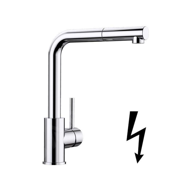 Blanco - Mila s - Mitigeur d'évier avec douchette extractible, chrome 521466