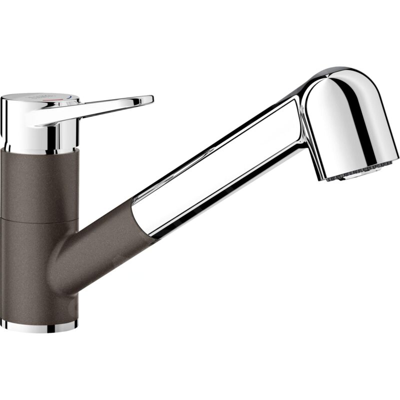 Blanco - Wega s - Mitigeur d'évier avec douchette extractible, café / chrome 526424