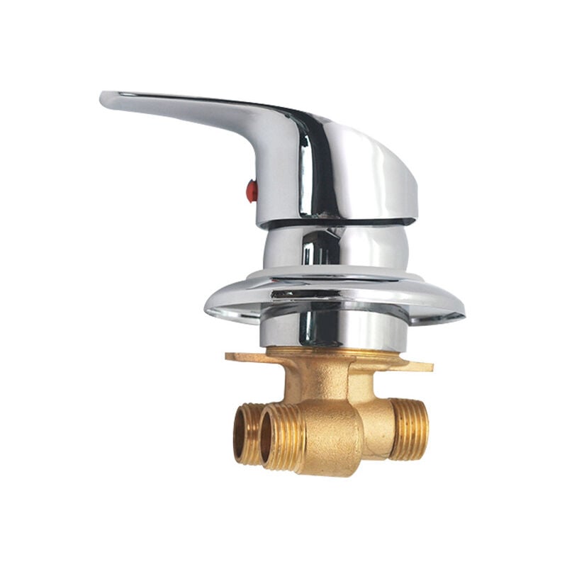 Mitigeur Cabine de Douche Robinet de douche en laiton Inverseur de sortie Robinet mitigeur de douche chromé Connecteur G1/2" Mitigeur d'eau froide et