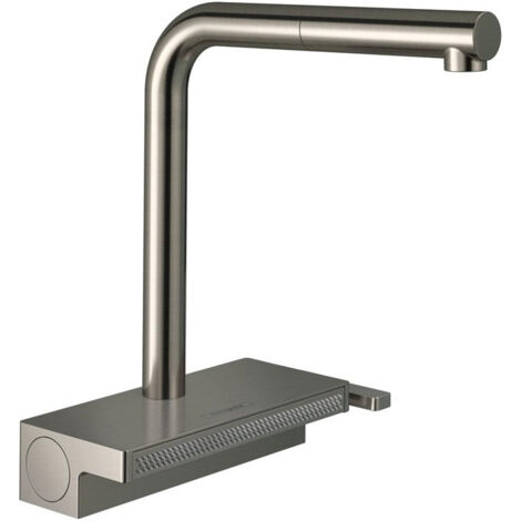 mitigeur cuisine 250,avec douchette extractible 2 jets, sBox aspect acier inox