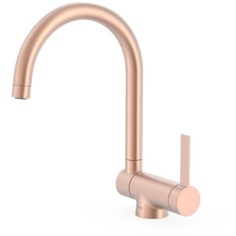 Mitigeur cuisine à bec rabattable Or Rose Mat 24K - TRES 23033502OPM