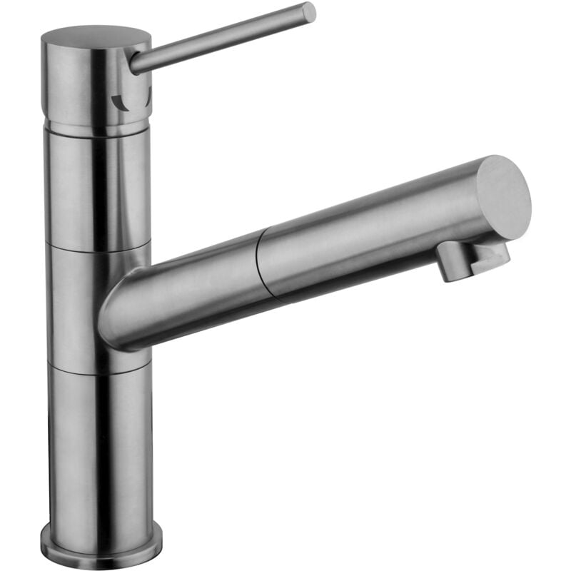 Mitigeur cuisine a douchette inox - Douchette extractible en abs