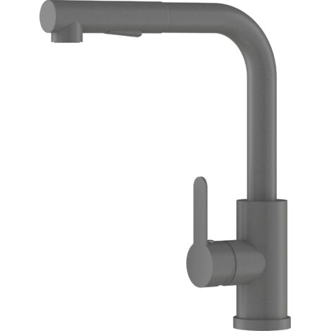 Mitigeur Cuisine avec Douchette Extractible 2 Jets Granitan Ebro Gris