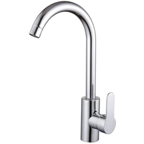Mitigeur Cuisine avec Tuyau Flexible G3/8 x M10,Robinet Cuisine en Acier Inox avec Bec Pivotant à 360° Monocommande,Robinet Evier de Cuisine d'Arc à Sortie d'Eau Haute