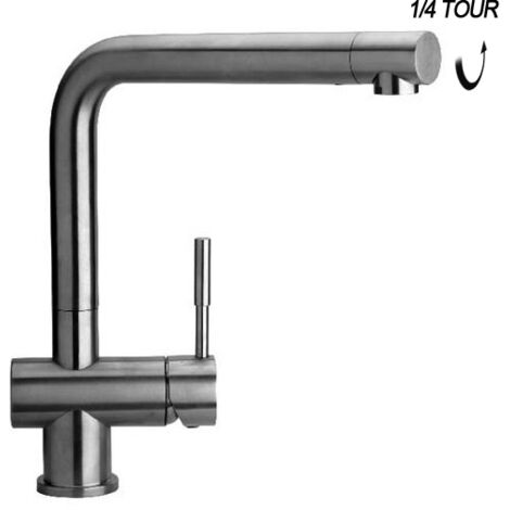 Mitigeur cuisine bec haut inox