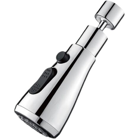 Mitigeur Cuisine, Douchette Evier Cuisine 360° Rotatif 3 Modes Avec Mousseur Robinet Anti, Éclaboussures, Adaptateurs Multi-Tailles Pour Évier De Cuisine (13.56cm)
