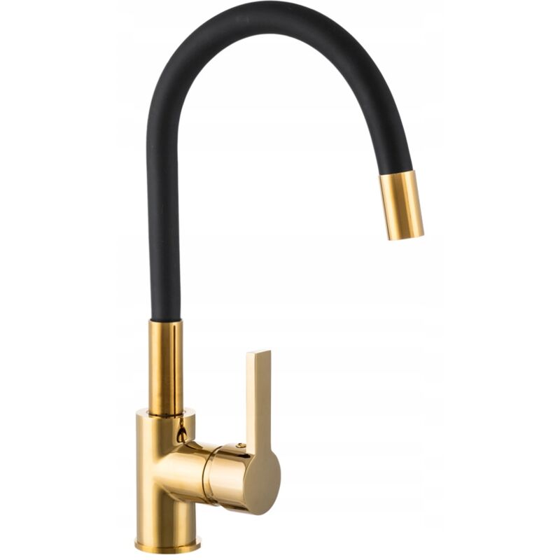 Granitan - Mitigeur Cuisine flex Or & Noir - Bec Flexible