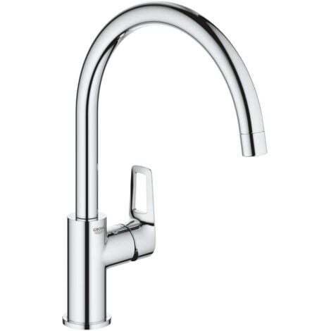 Mitigeur cuisine Grohe Bauloop, monocommande - Col de cygne Chromé - 31368001